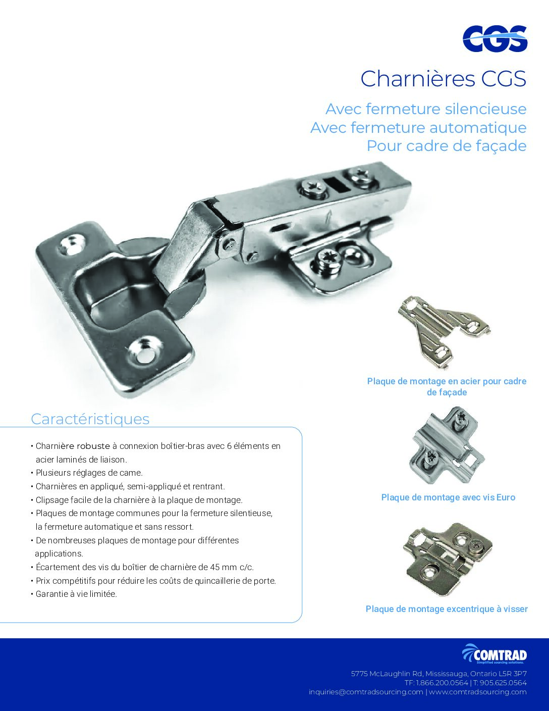 COMTRAD-Sell-Sheet-CGS-Hinge-Series-Cushion-Close-Self-Closing-Face-Frame-2024-08-28-FRENCH