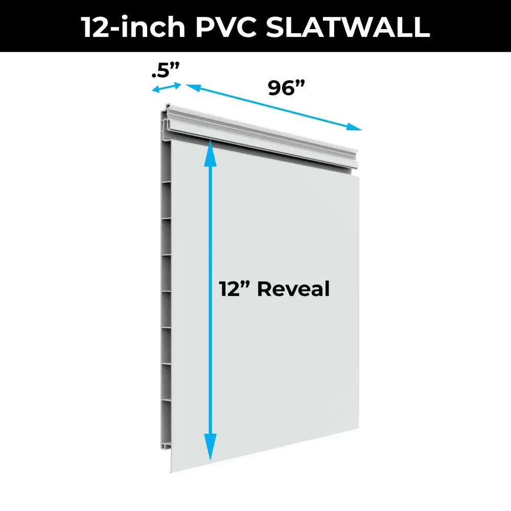 12 inch slatwall