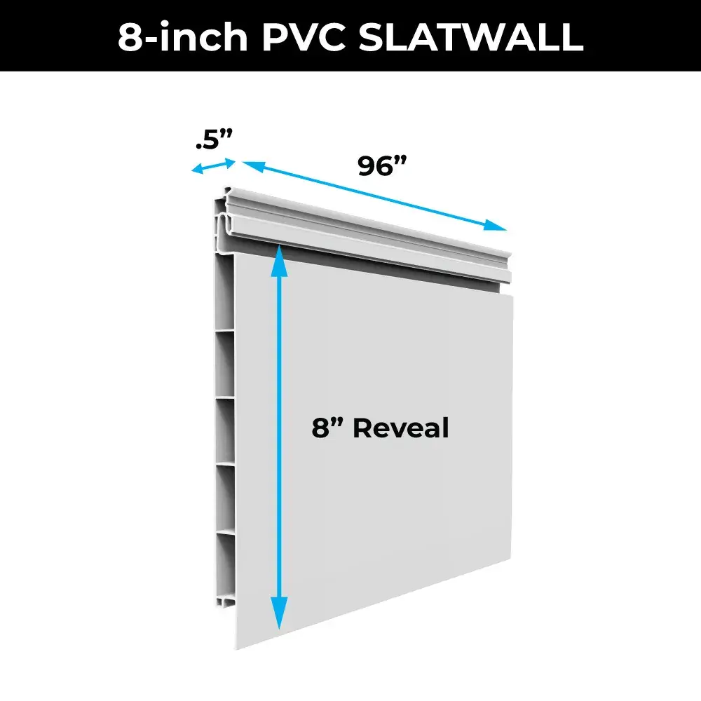 8 inch slatwall